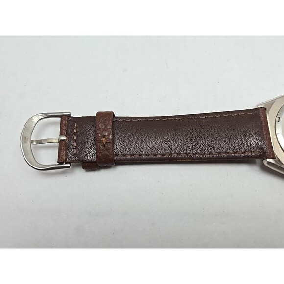 Field And Stream Mens Quartz Green Dial Date 50M Watch New Battery Leather Strap - Picture 10 of 12